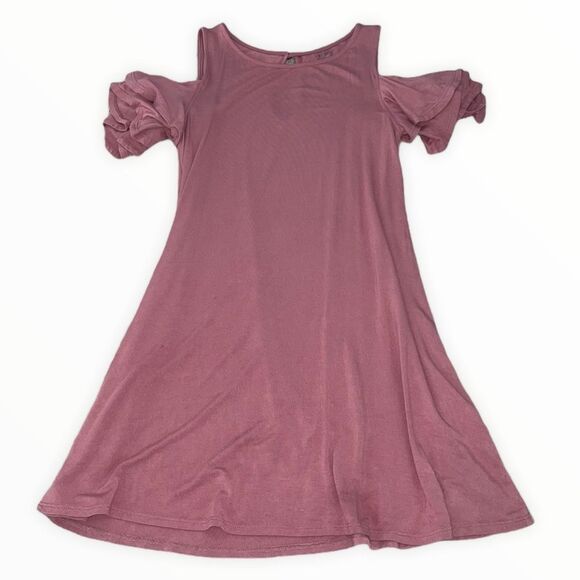 NEW Francesca's Mauve Pink Cold Shoulder Dress - Picture 1 of 3
